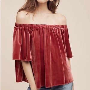 Anthropologie | Sunday in Brooklyn velvet top sz S